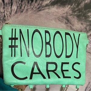 Off brand Good Used Condition Crossbody or Wristlet Purse Gold Hardware